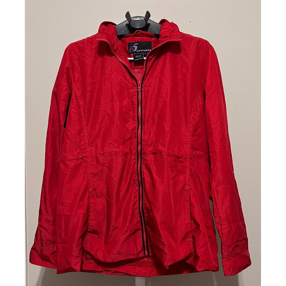 Women's Large Zip Up Windbreaker Jacket Large Excellent interior and exterior